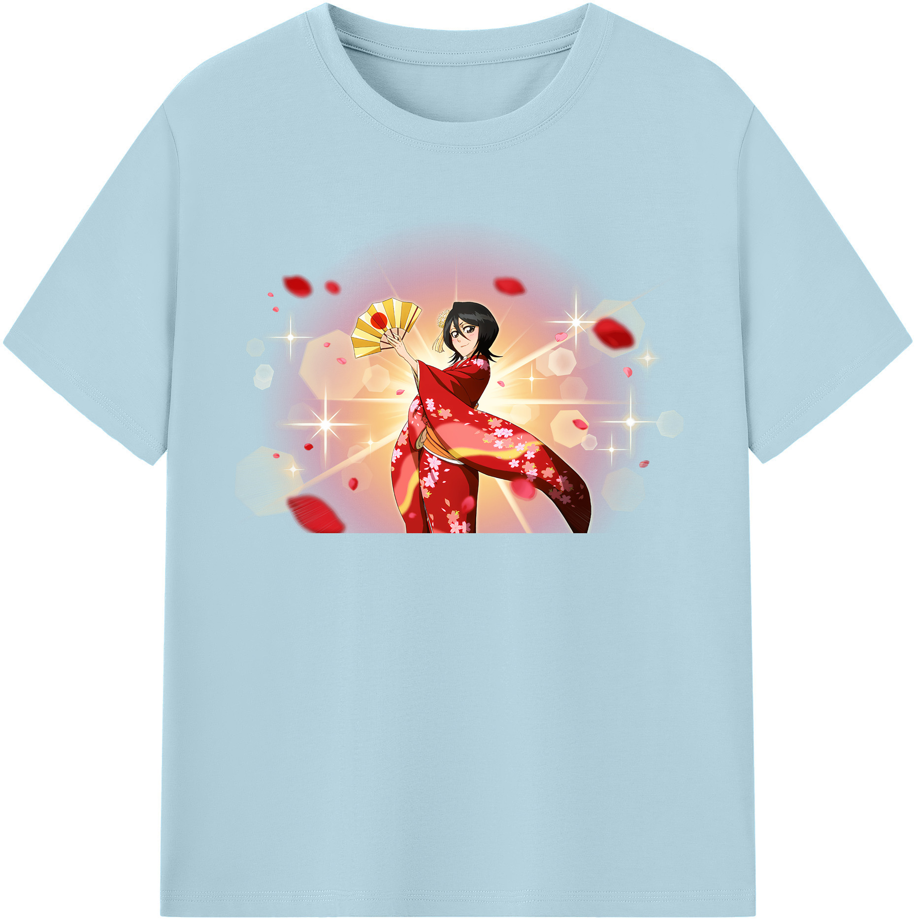 （画像用） ブリーチ 朽木ルキア BLEACH Kuchiki Rukia 綿100％半袖Tシャツ（フロントプリント）